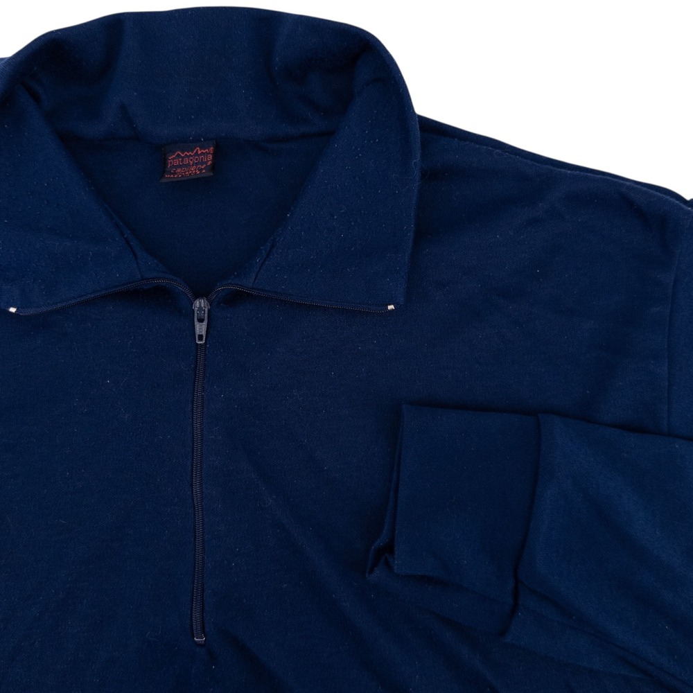 Vintage Patagonia Capilene 1/4 Zip Mens Size XL 1990s USA Made‎ Blue Base Layer